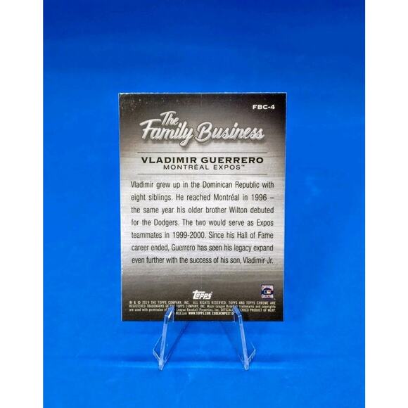 Vladimir Guerrero 2019 Topps Chrome Update The Family Business #FBC-4 Expos HOF - Picture 10 of 11